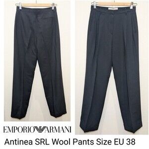 Emporio Armani Black Straight Leg Pants